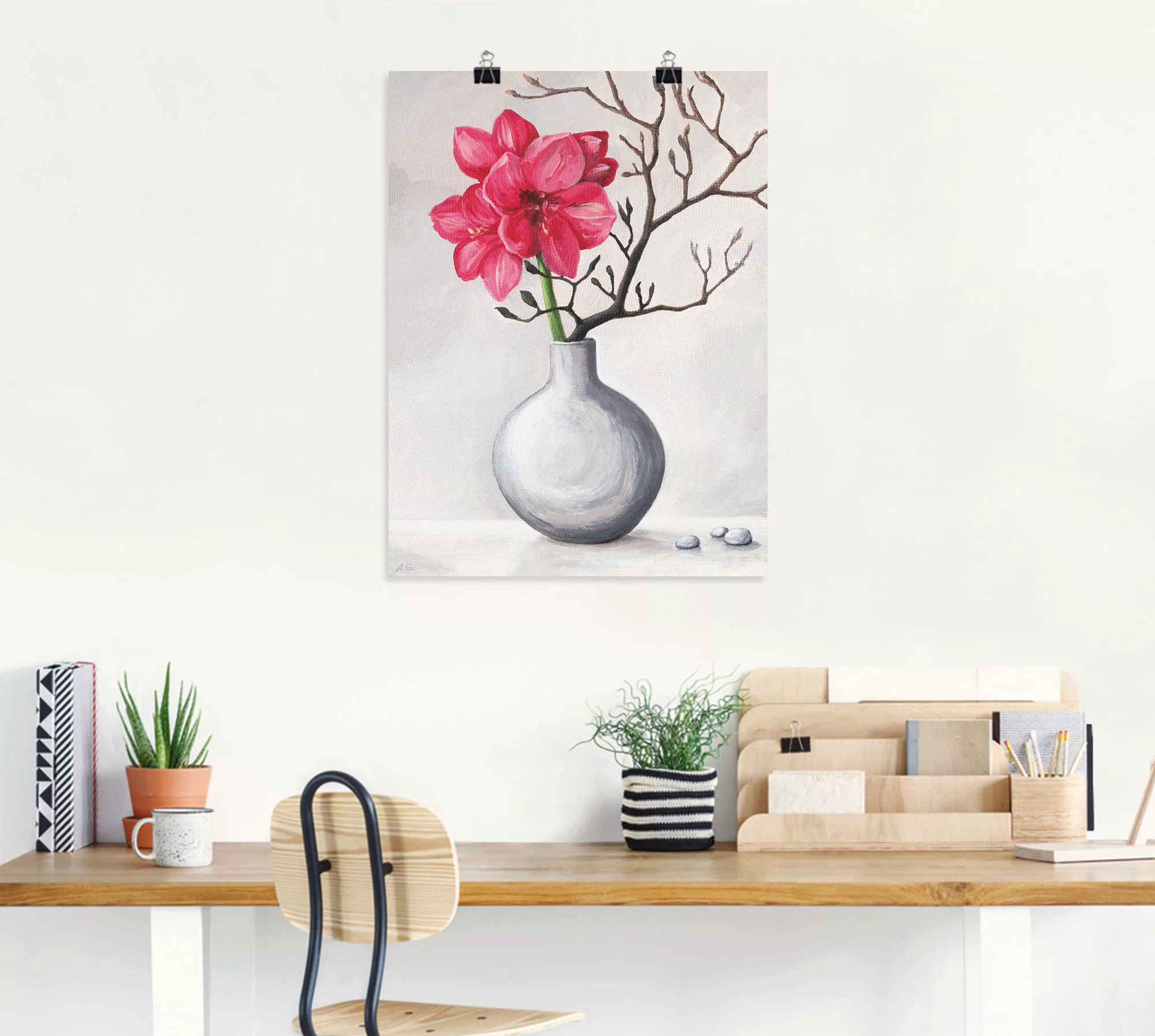 Artland Wandbild »Rote Amaryllis«, Blumen, (1 St.), als Alubild, Outdoorbil günstig online kaufen