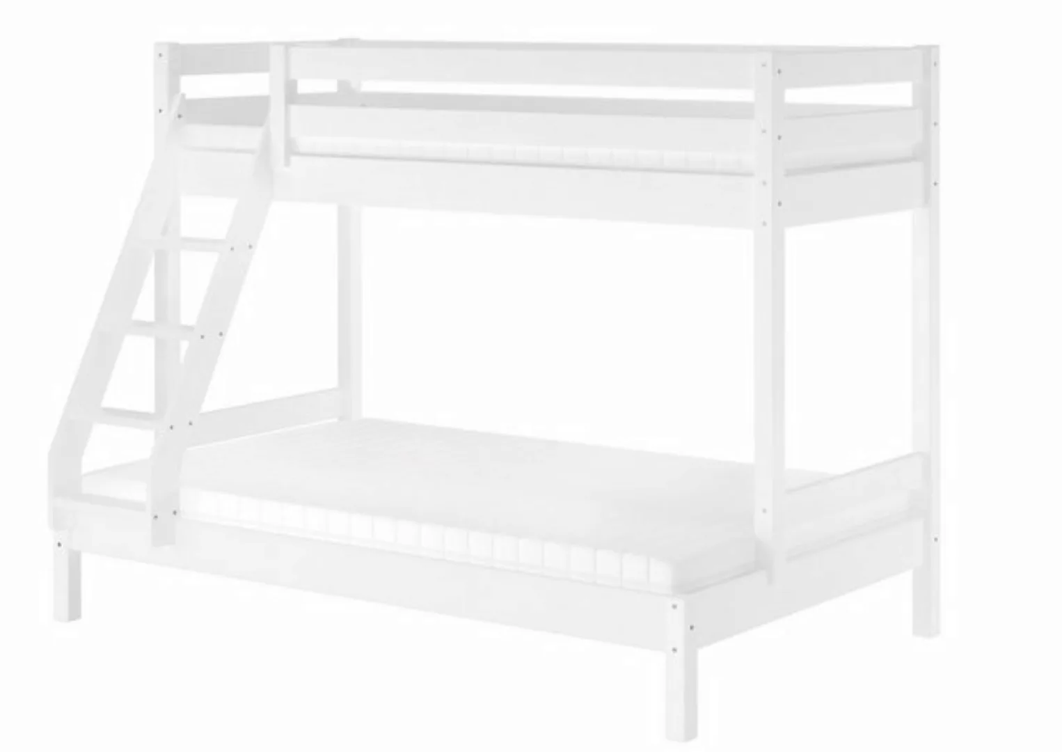 ERST-HOLZ Etagenbett Doppel Stockbett 80x200 u 120x200 für Erwachsene Kiefe günstig online kaufen