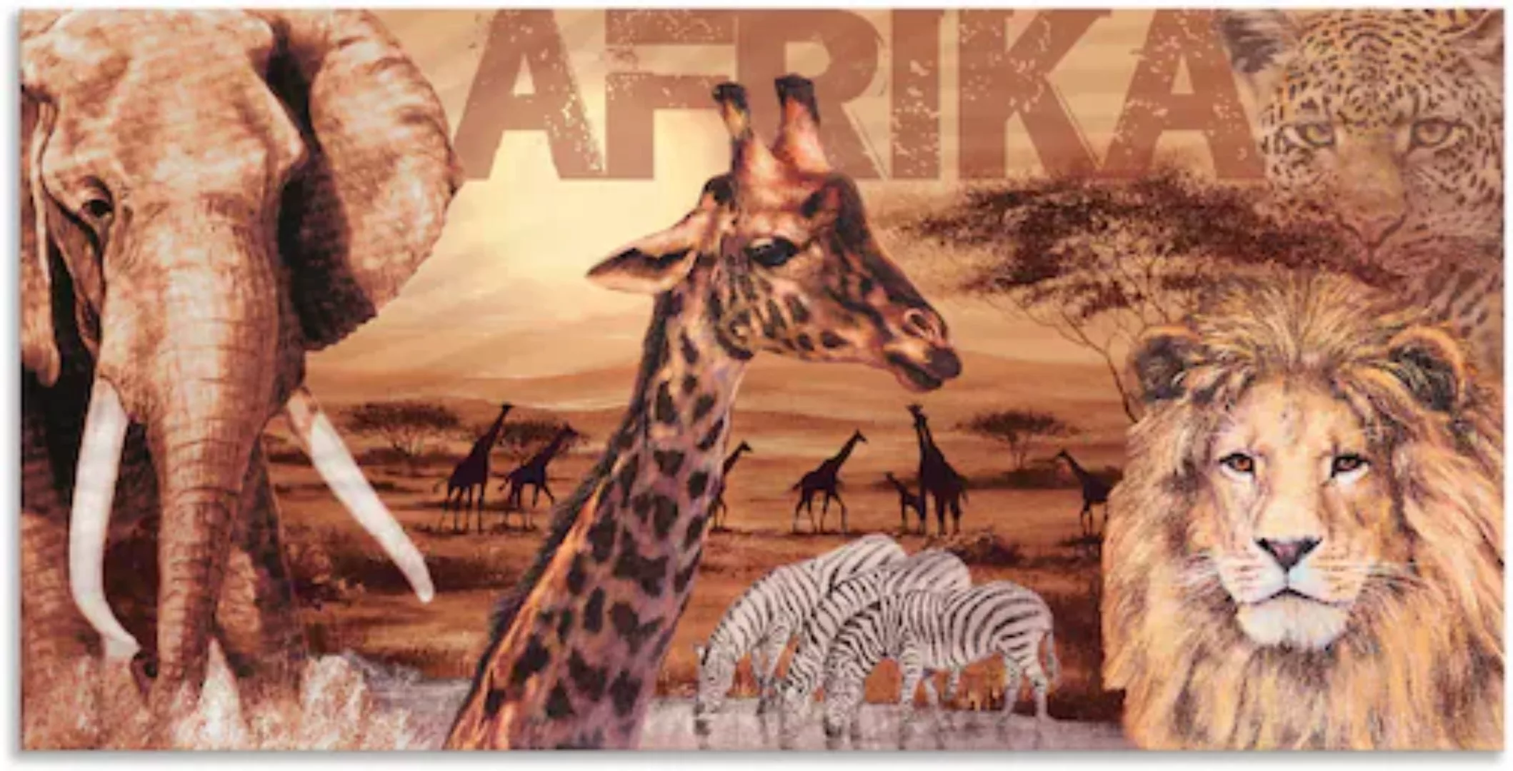 Artland Wandbild »Afrika«, Wildtiere, (1 St.), als Alubild, Outdoorbild, Le günstig online kaufen