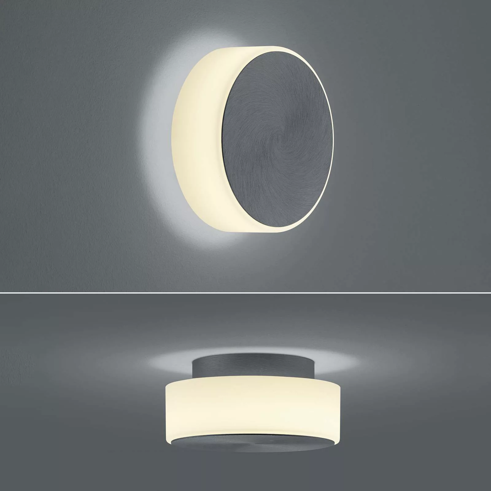 BANKAMP Button LED-Wandleuchte 15,5cm anthrazit günstig online kaufen