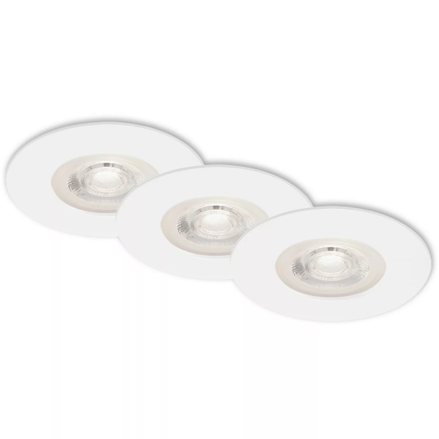 Brilo LED-Einbauleuchte Kulana 3er-Set Weiß günstig online kaufen