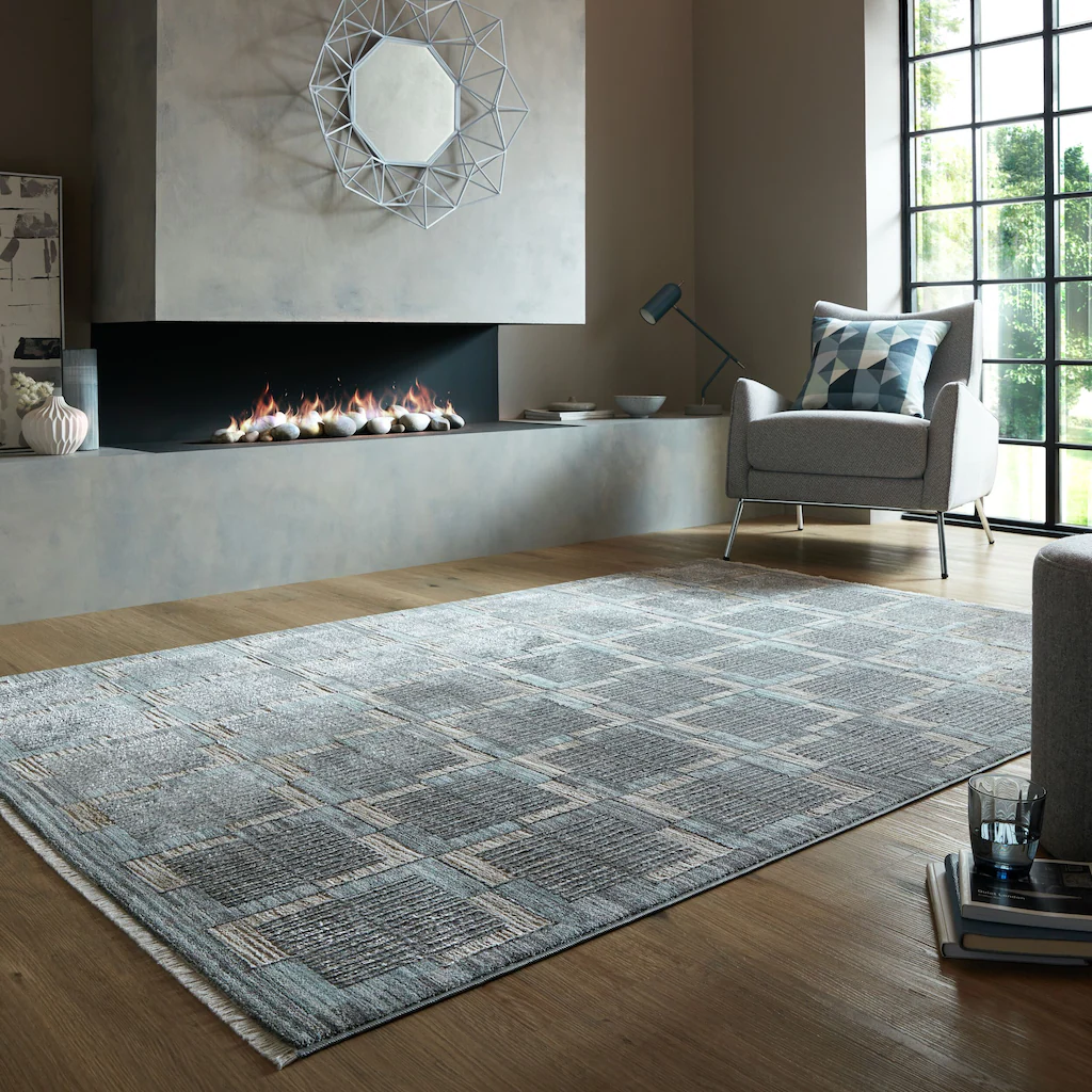 FLAIR RUGS Teppich »Evelyn Blocks«, rechteckig, Flor mit Glanzeffekt günstig online kaufen