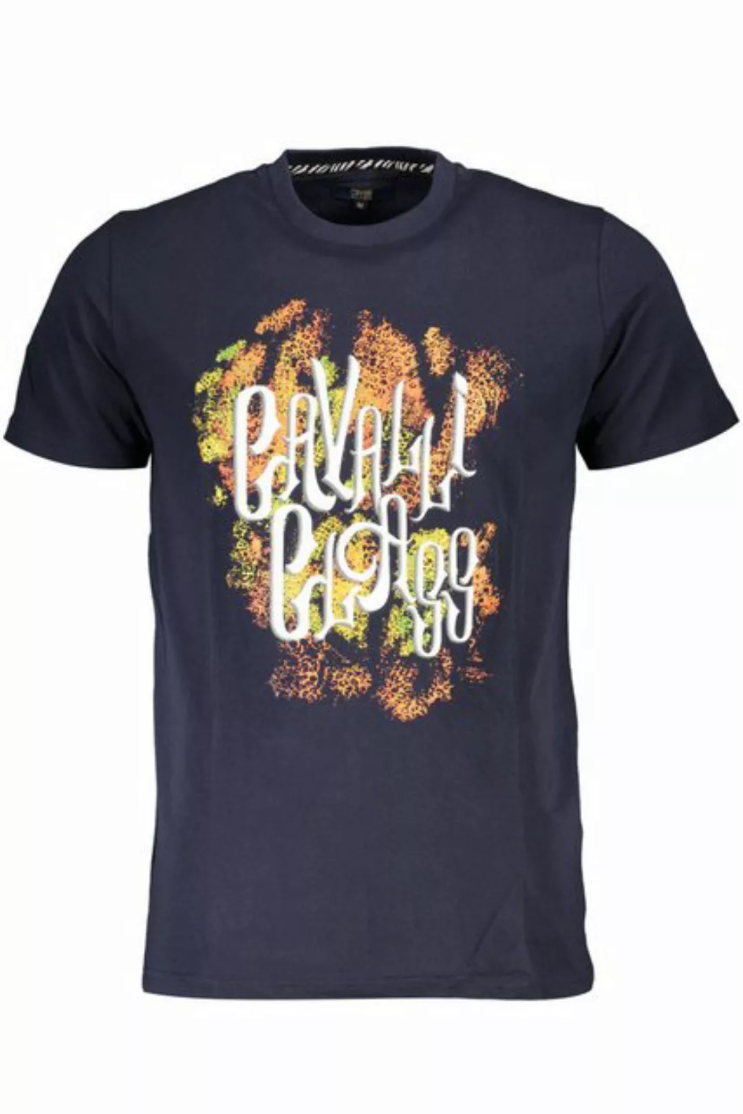 Cavalli Class T-Shirt Herren Kurzarm-T-Shirt Blau mit Rundhals und günstig online kaufen