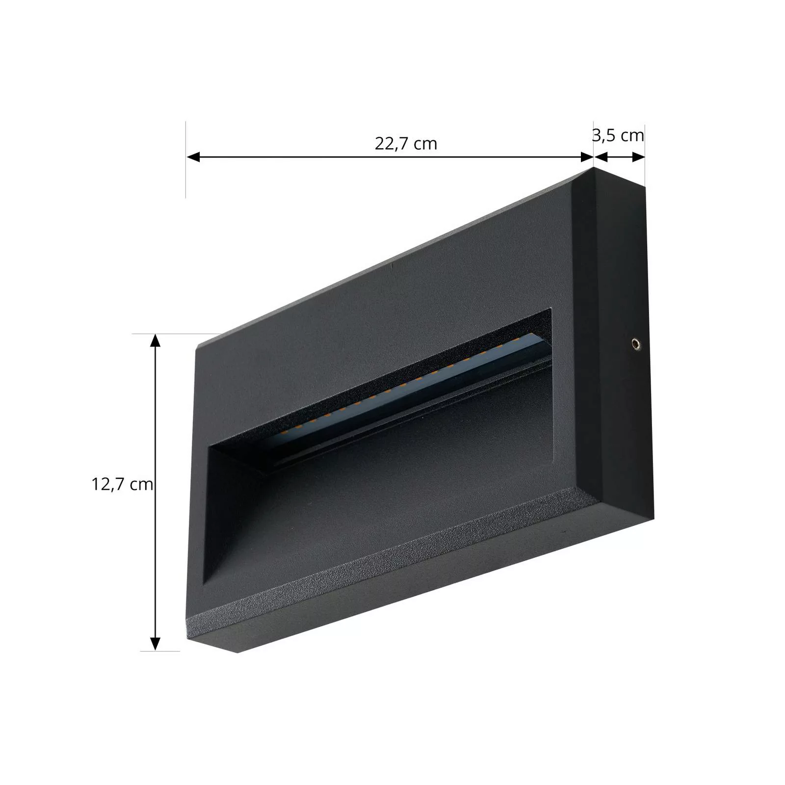 Lucande LED-Außenwandleuchte Weno, schwarz, Aluminium, IP65 günstig online kaufen