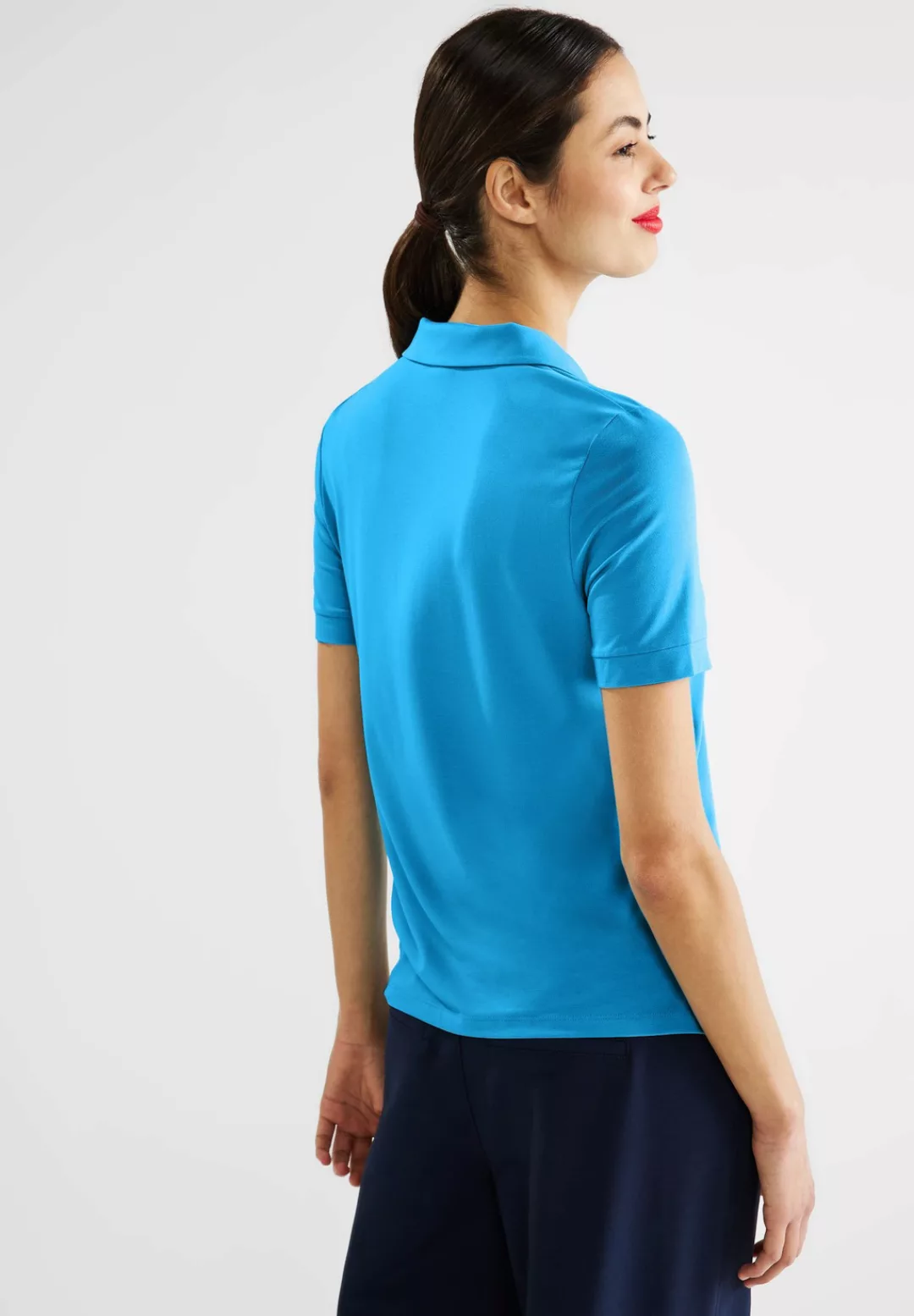 STREET ONE Poloshirt in Unifarbe günstig online kaufen