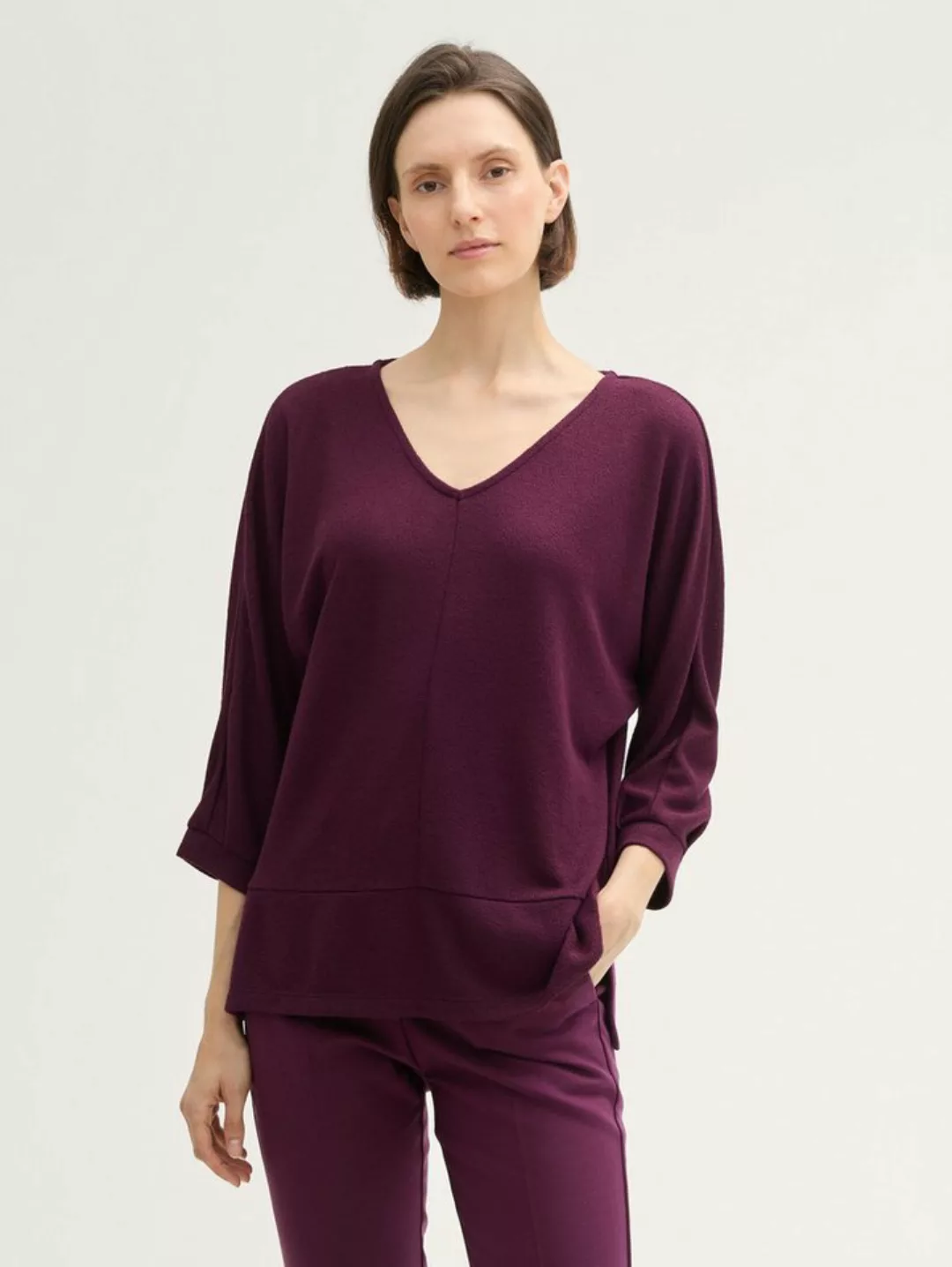 TOM TAILOR 3/4-Arm-Shirt Loose Fit Shirt mit 3/4 Arm günstig online kaufen