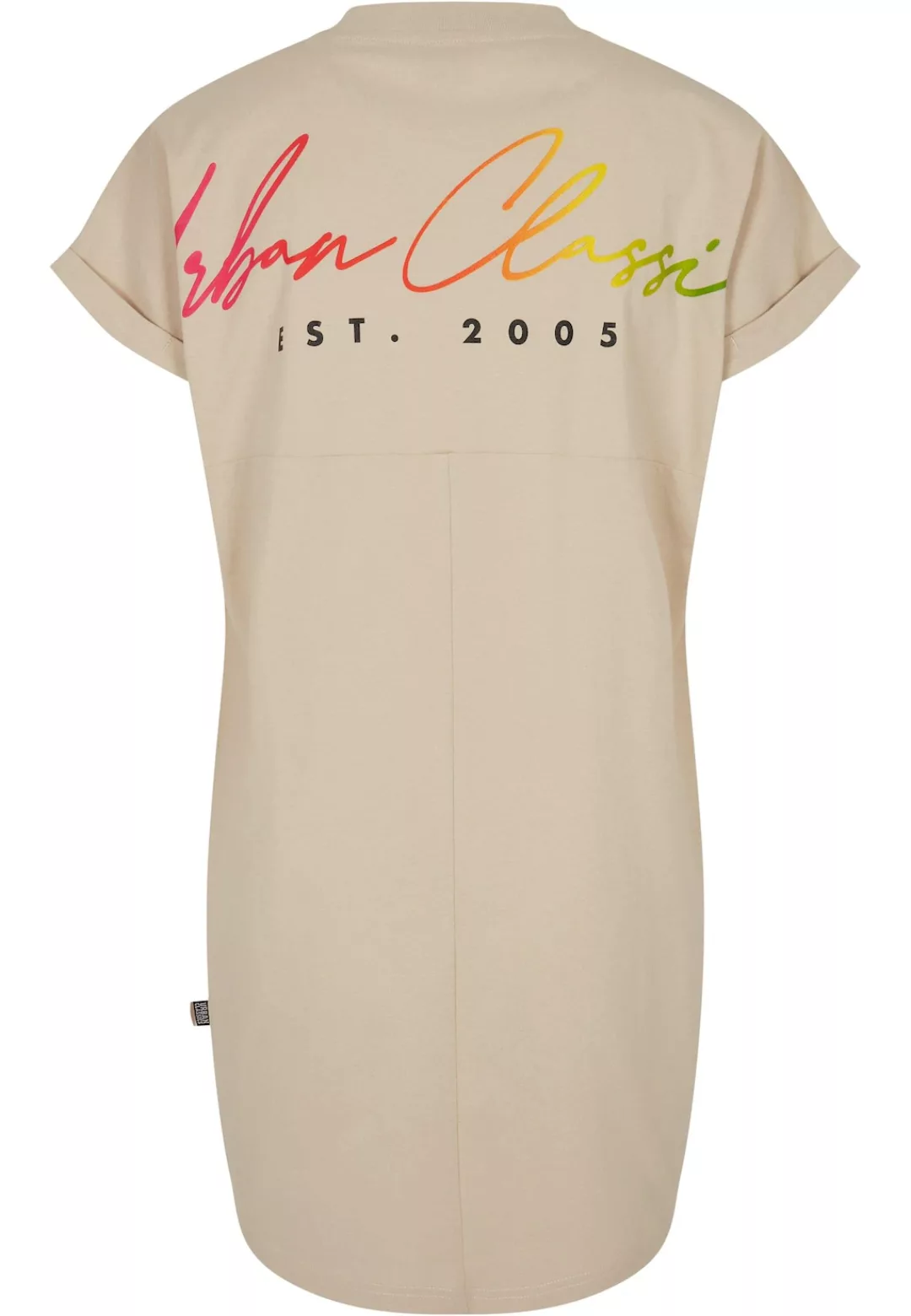 URBAN CLASSICS Shirtkleid "Urban Classics Damen Ladies Rainbow Tee Dress", günstig online kaufen