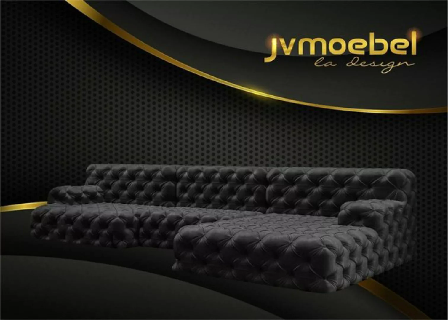 JVmoebel Ecksofa, Chesterfield U-Form Ecksofa Couch Design Polster Textil G günstig online kaufen