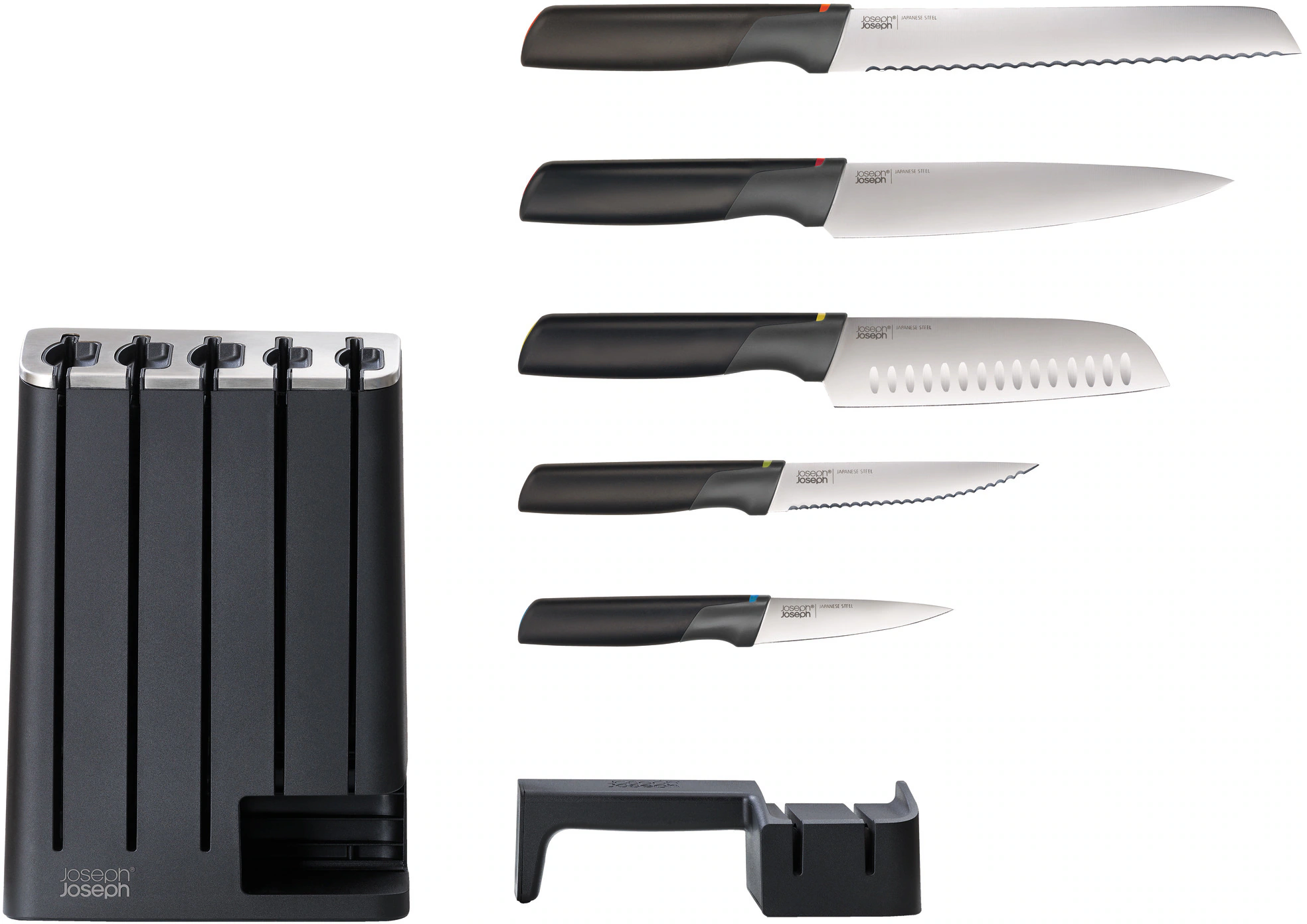Joseph Joseph Messerblock »Elevate«, 7 tlg., 5 Messer mit Klingen aus japan günstig online kaufen