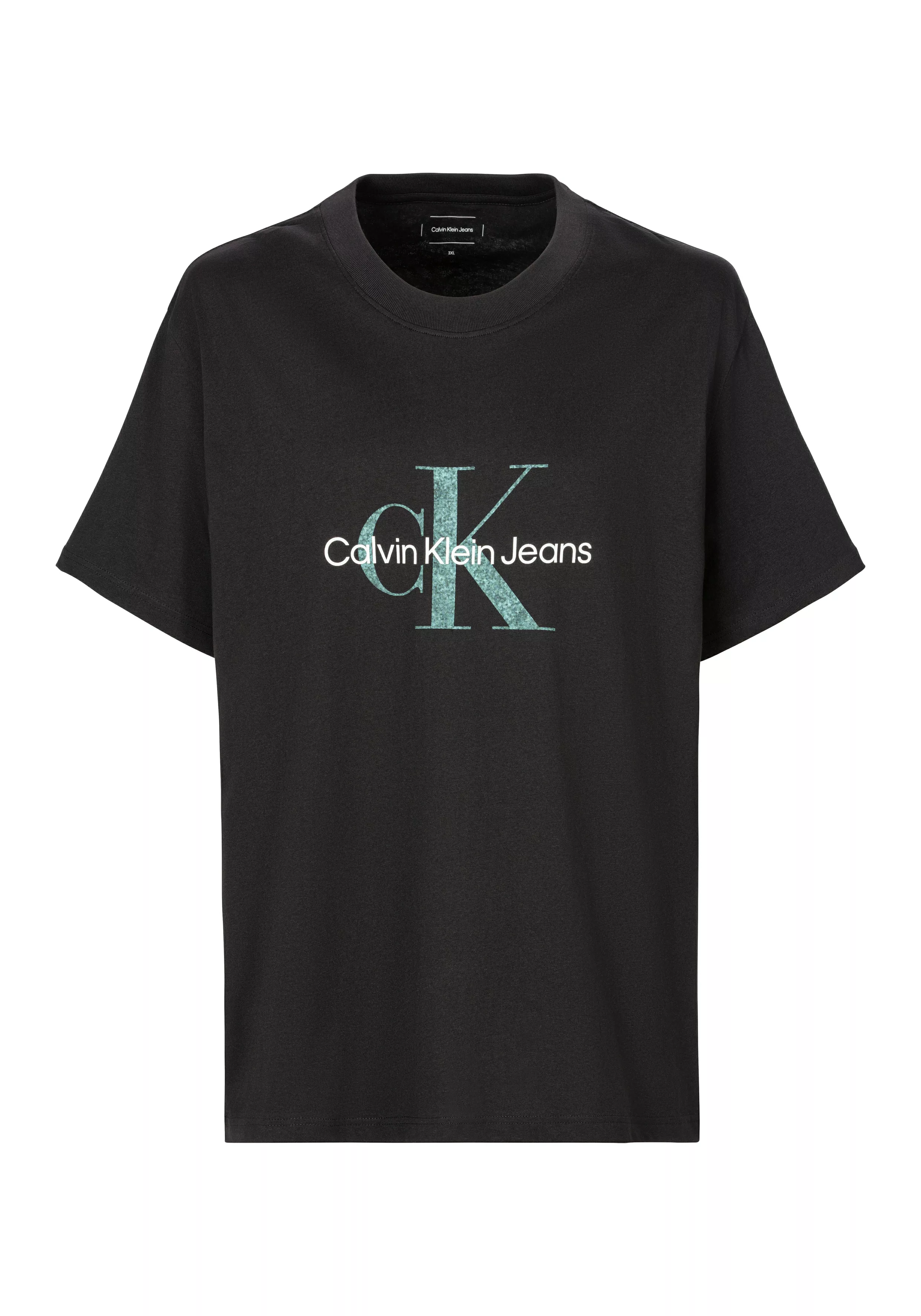 Calvin Klein Jeans Plus T-Shirt "PLUS TEXTURED MONOLOGO TEE", mit Rundhalsa günstig online kaufen