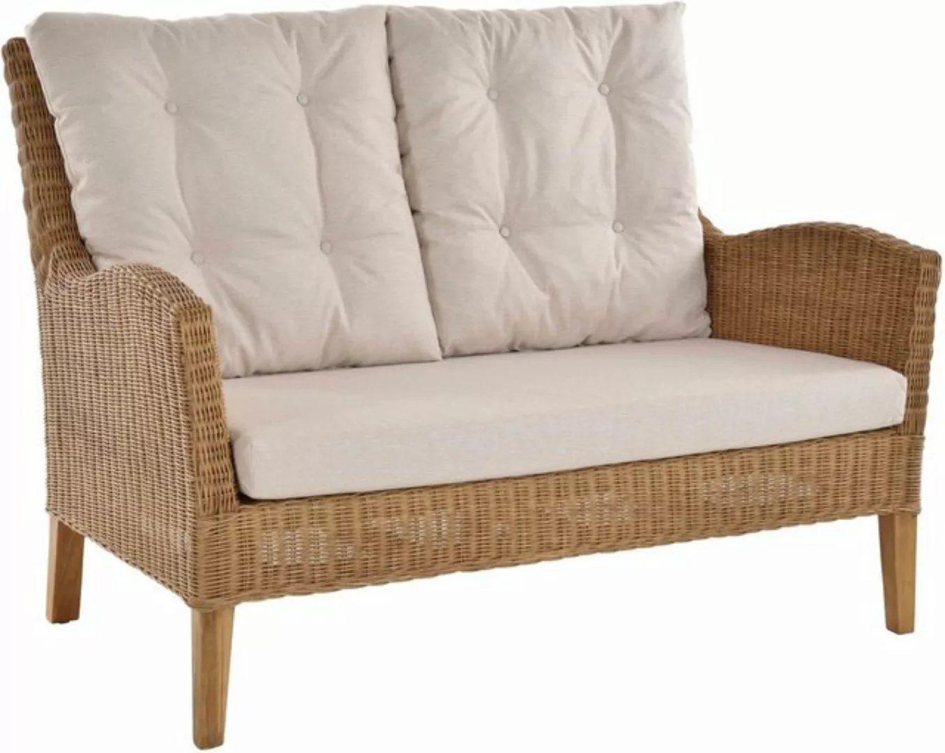 Krines Home Loungesofa Elegantes Rattansofa inkl. Polster, Wohnzimmersofa R günstig online kaufen