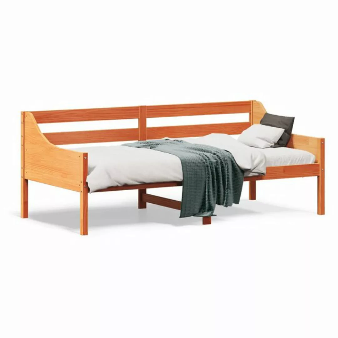 vidaXL Bett Tagesbett ohne Matratze Wachsbraun 75x190 cm Massivholz Kiefer günstig online kaufen