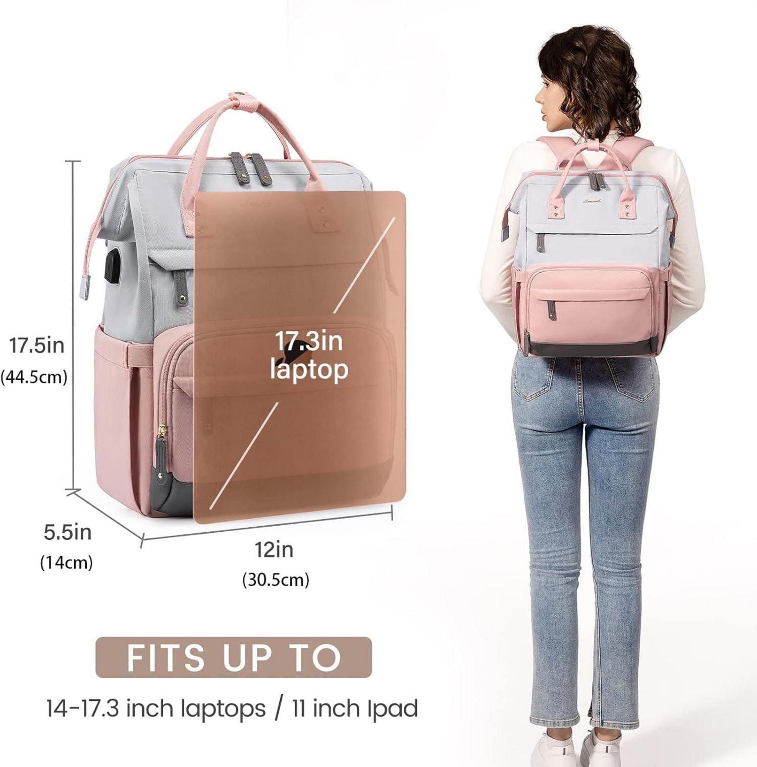 LuxusKollektion Schulrucksack Rucksack Damen Groß 17.3 günstig online kaufen