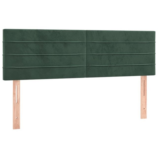 vidaXL Bett, Kopfteile 2 Stk. Dunkelgrün 72x5x78/88 cm Samt günstig online kaufen