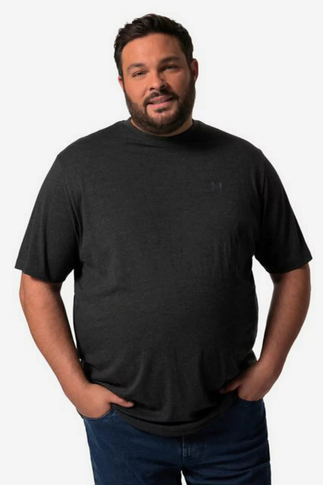 Men Plus T-Shirt Men+ T-Shirt Basic Halbarm Rundhals bis 8 XL günstig online kaufen