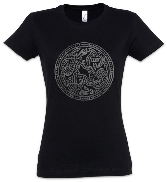 Urban Backwoods Print-Shirt Norse Snakes Damen T-Shirt Walhalla Raben Odin günstig online kaufen