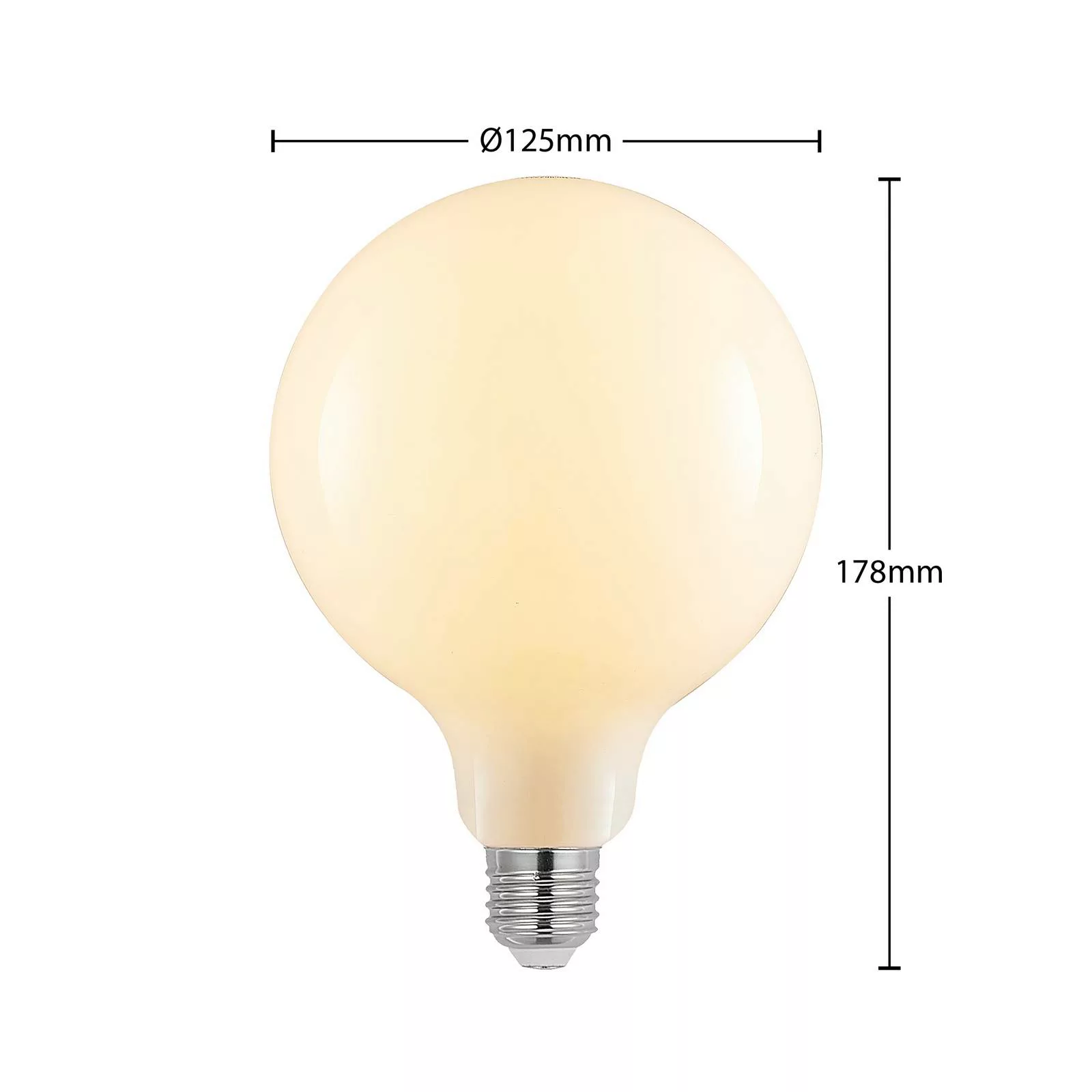 LED-Lampe E27 6W 2.700K G125 Globe, dimmbar, opal günstig online kaufen