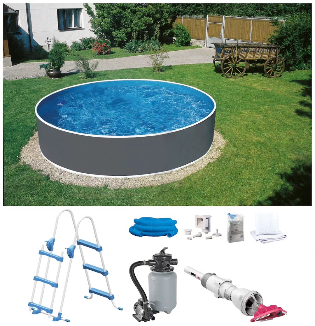 my POOL BWT Rundpool, (Spar-Set, 7 tlg.), Inkl. Akku-Bodensauger BWT BC 02 günstig online kaufen