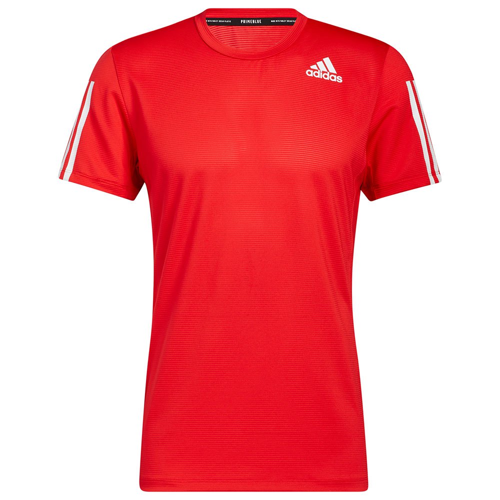 Adidas Aero 3 Stripes Pb Kurzarm T-shirt XL Vivid Red / White günstig online kaufen