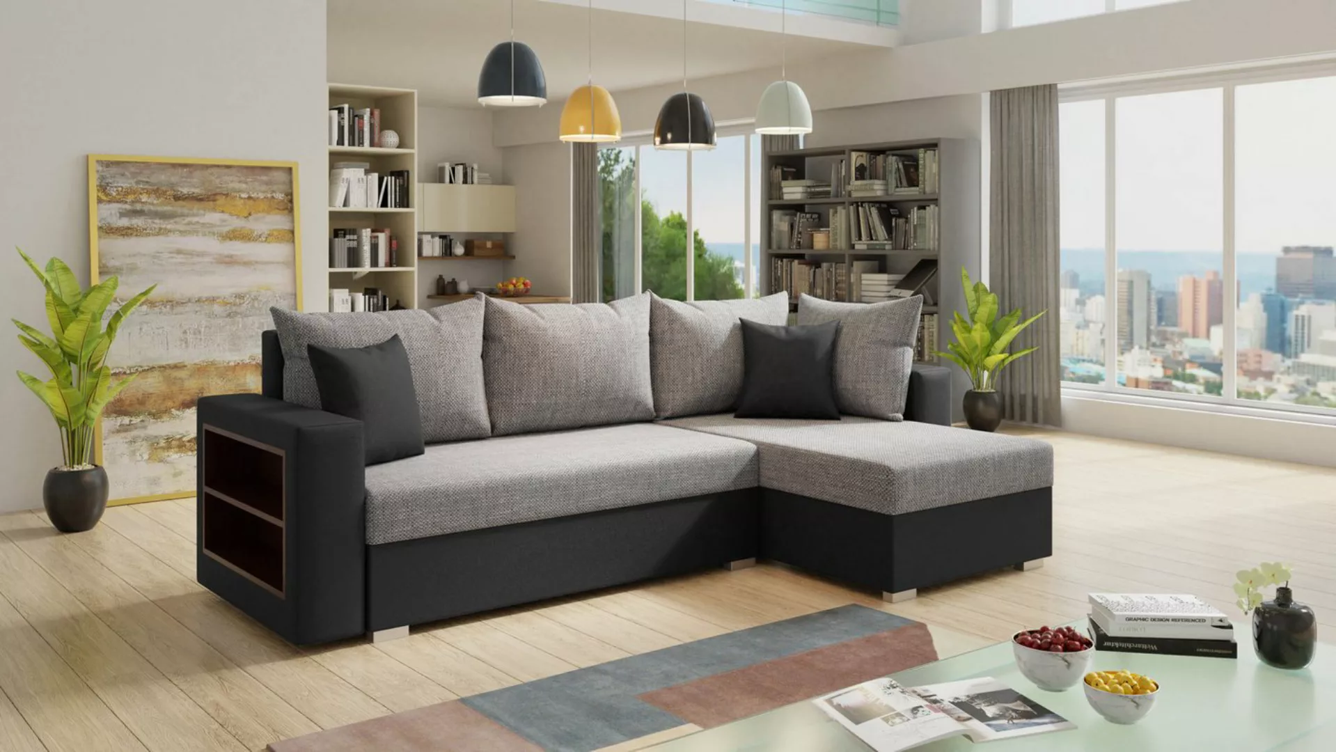 Sofnet Ecksofa Lord, mit Schlaffunktion und Bettkasten, L-Form Couch, Schla günstig online kaufen