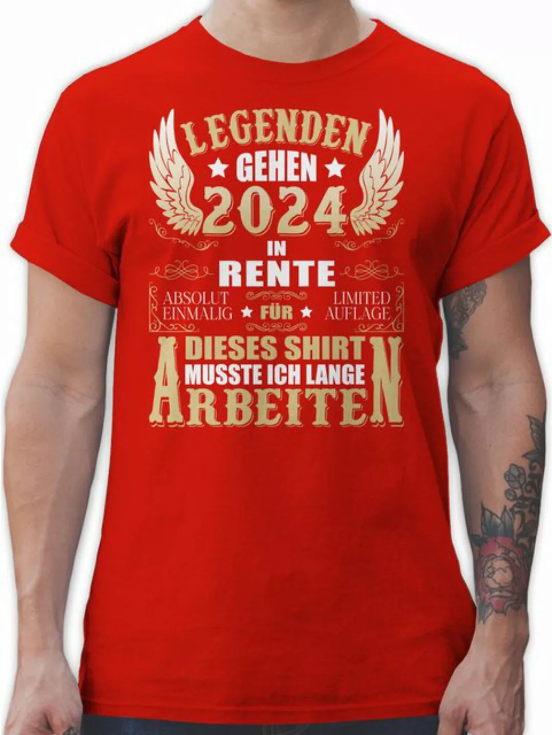 Shirtracer T-Shirt Legenden gehen 2024 in Rente für dieses Shirt, Lustiges günstig online kaufen