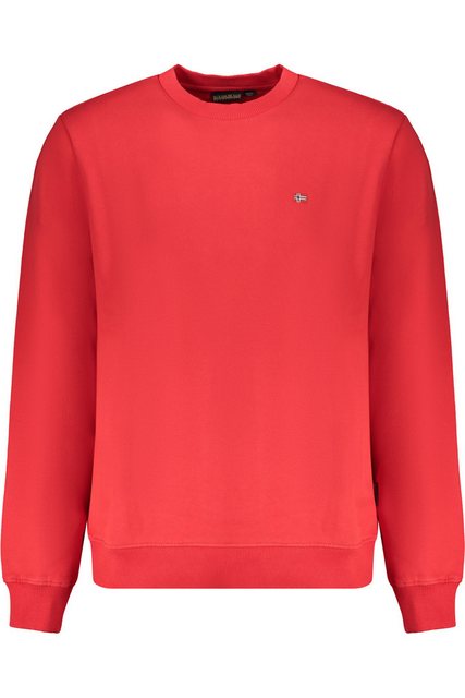 Napapijri Sweatshirt Herren Sweatshirt Rot: Bio-Baumwoll-Langarm mit günstig online kaufen