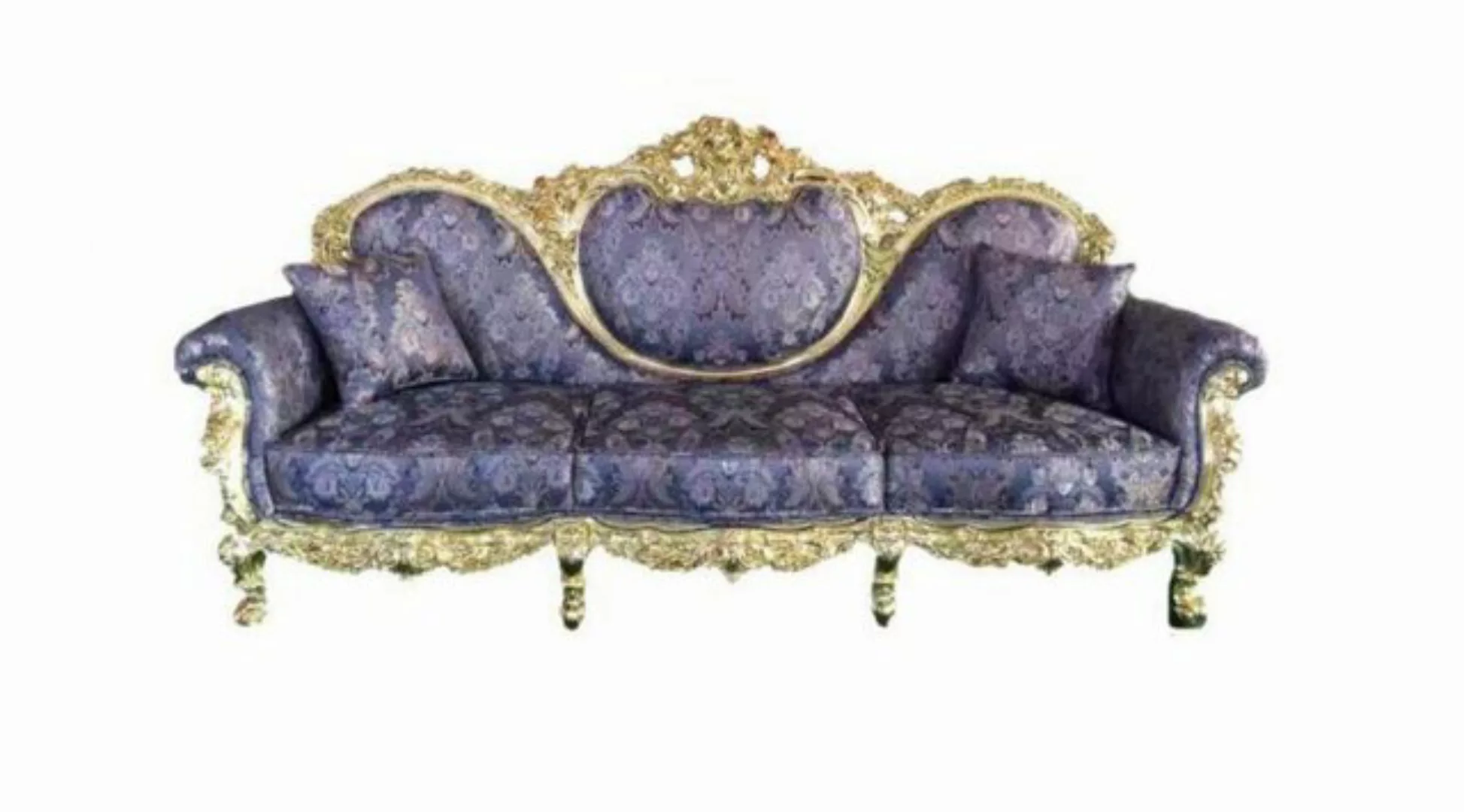 JVmoebel Sofa Thron Sofa Queen Polster Samt 3 Sitzer Antik Stil Sessel Loun günstig online kaufen