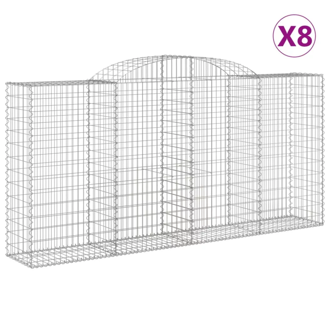 Vidaxl Gabionen Mit Hochbogen 8 Stk. 300x50x140/160cm Verzinktes Eisen günstig online kaufen