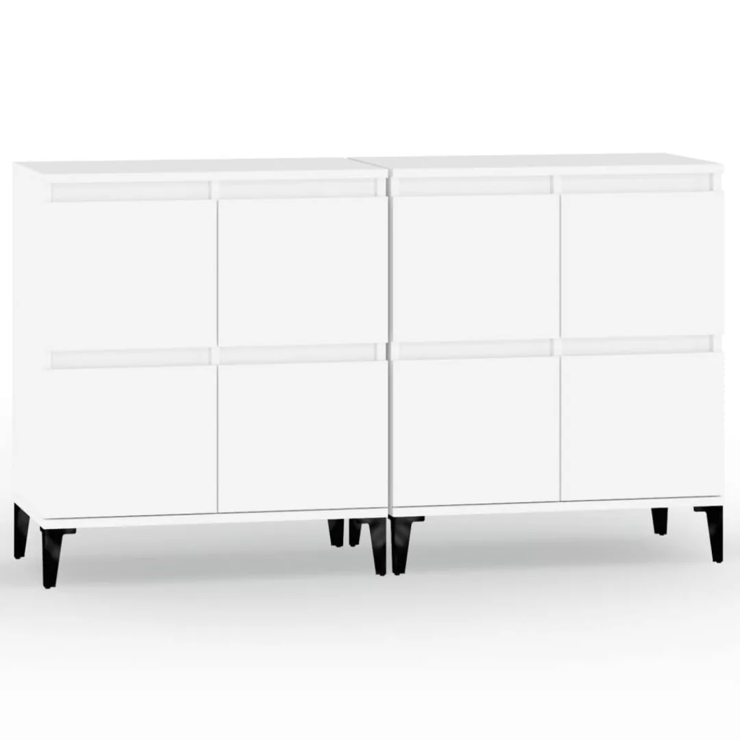 Vidaxl Sideboards 2 Stk. Weiß 60x35x70 Cm Holzwerkstoff günstig online kaufen