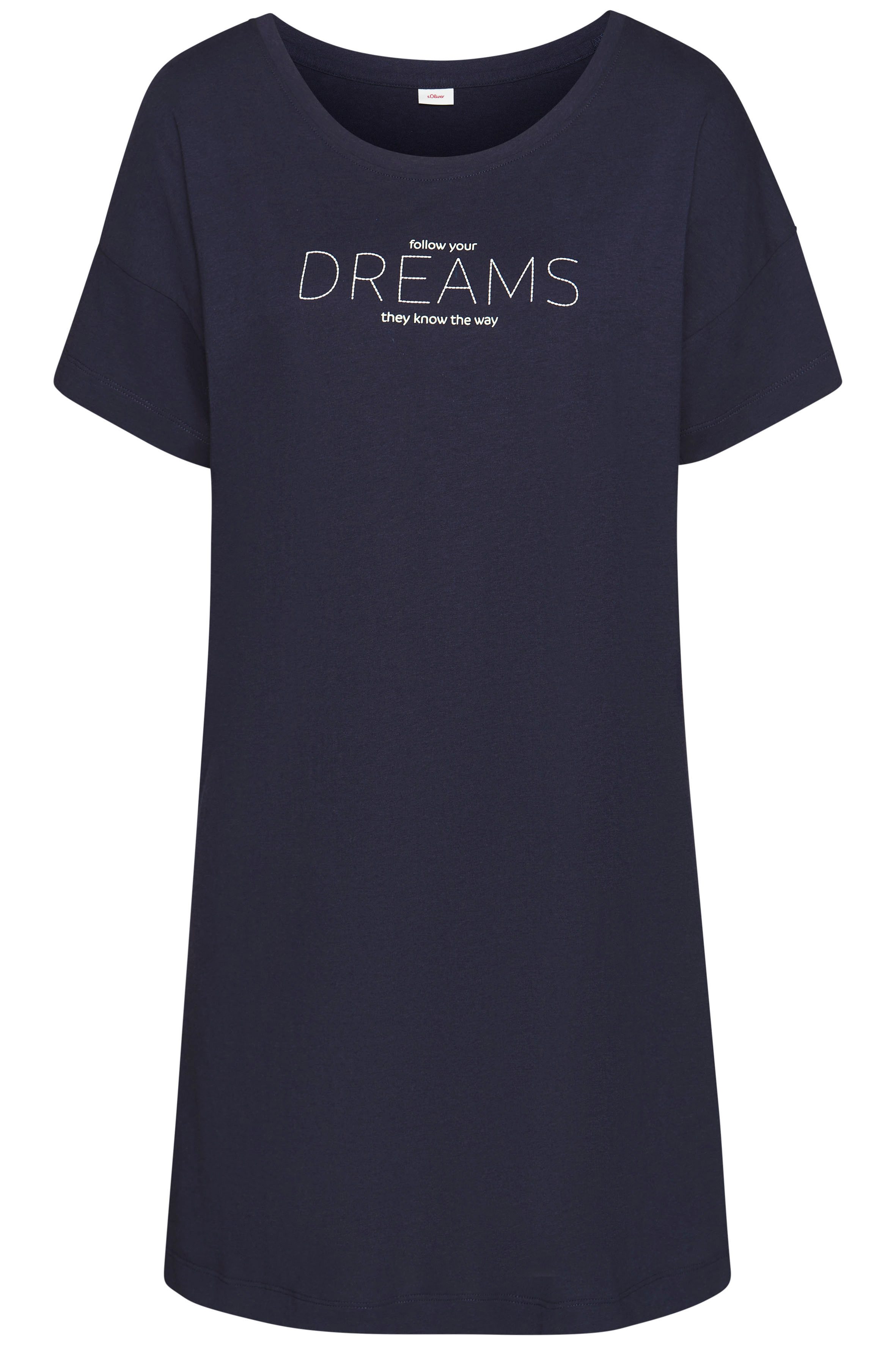 s.Oliver Sleepshirt, mit Frontdruck günstig online kaufen
