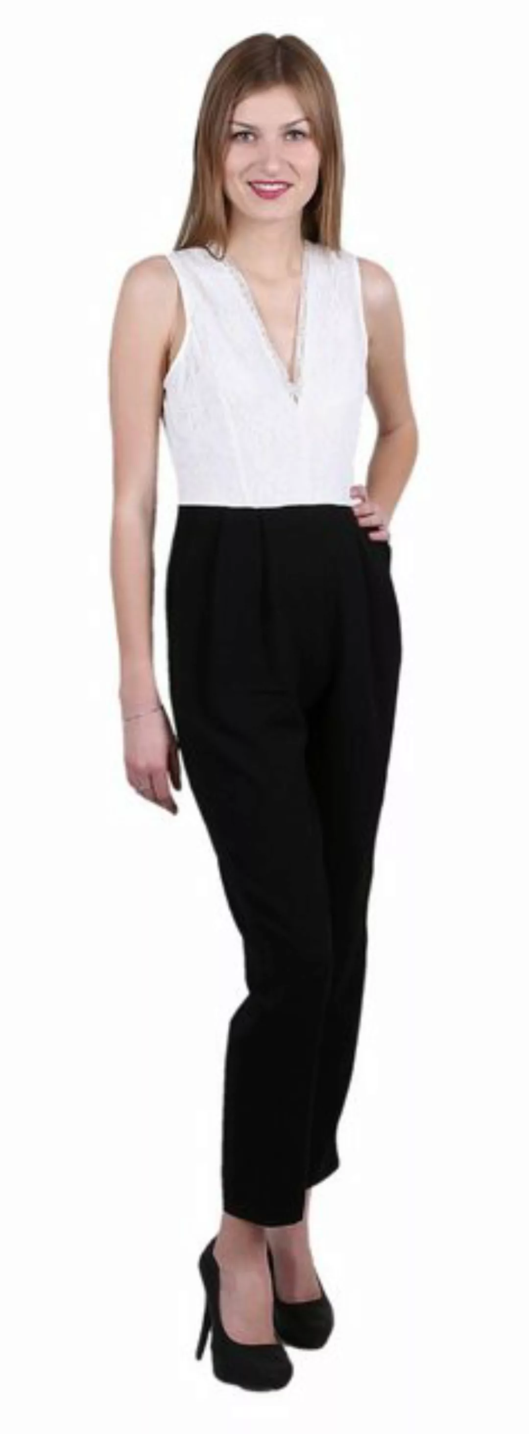 Sarcia.eu Culotte-Overall John Zack Schwarz-weißer Overall mit Spitze M-L günstig online kaufen