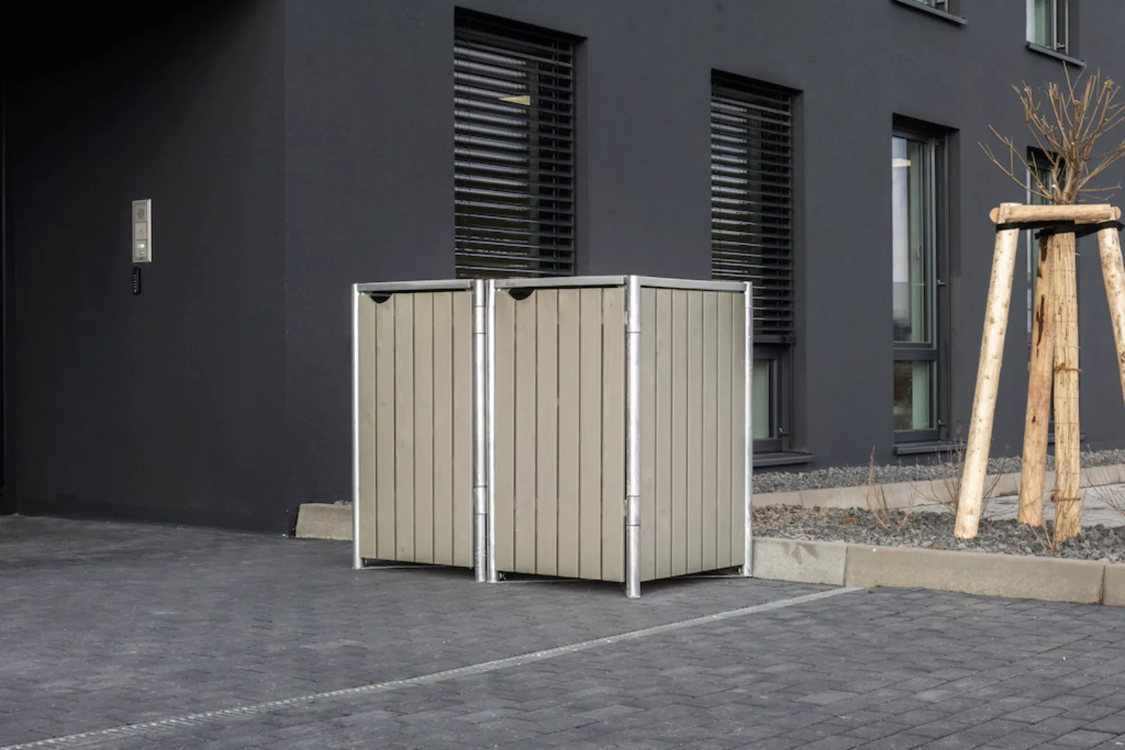 Hide Mülltonnenbox, für 2 x 240 l, grauxnatur günstig online kaufen
