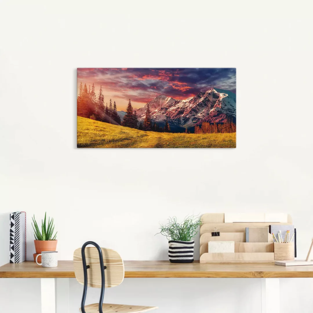 Artland Wandbild »Alpines Hochland«, Berge & Alpenbilder, (1 St.), als Alub günstig online kaufen