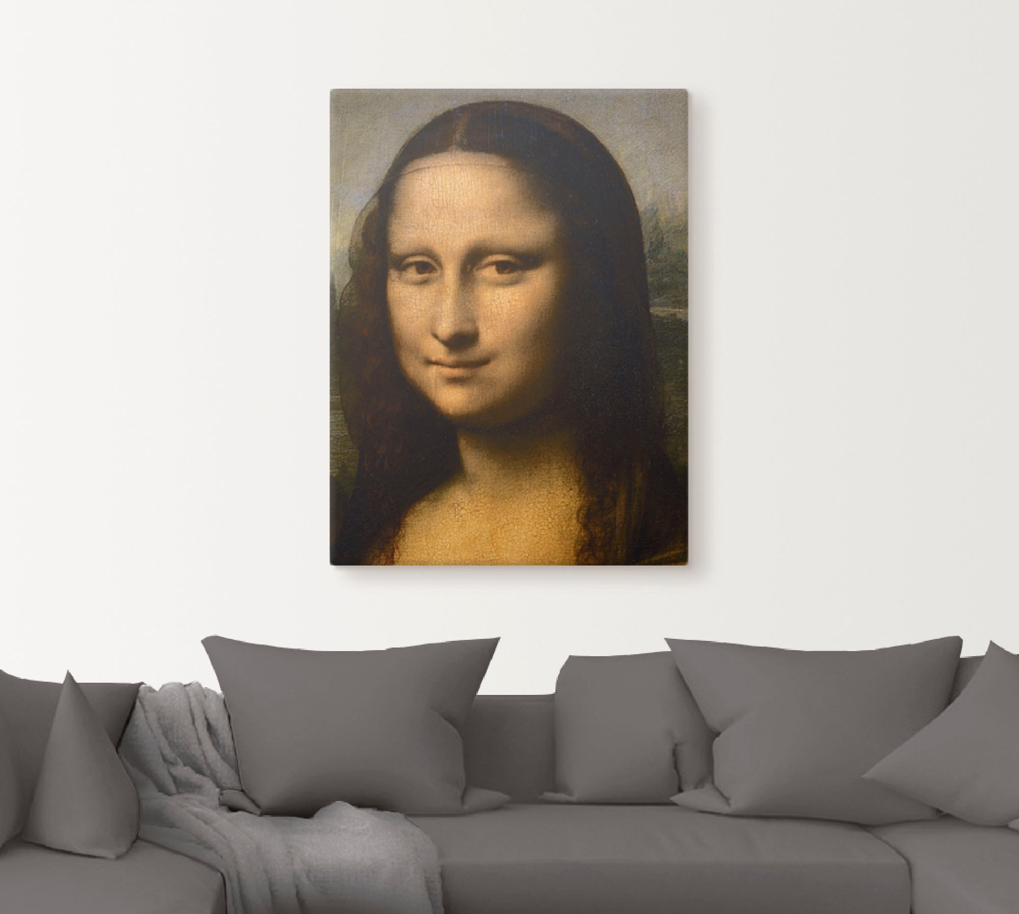 Artland Leinwandbild »Mona Lisa. Detail Kopf. 1503-1506«, Frau, (1 St.), au günstig online kaufen