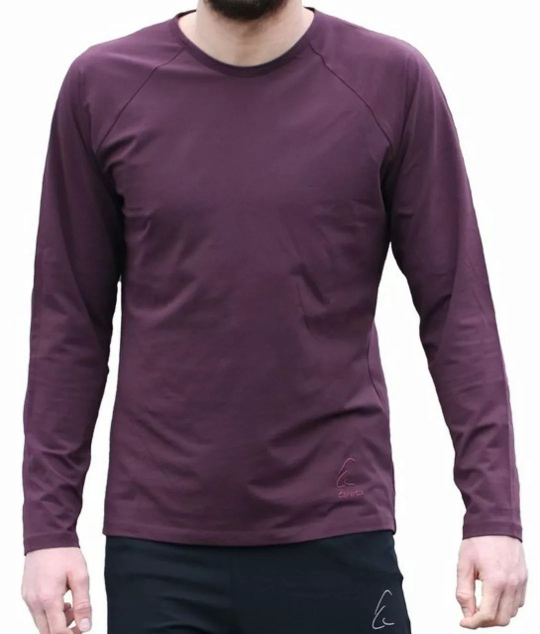 ESPARTO Yogashirt Herren-Langarmshirt Karl Shirt aus feinster Biobaumwolle günstig online kaufen