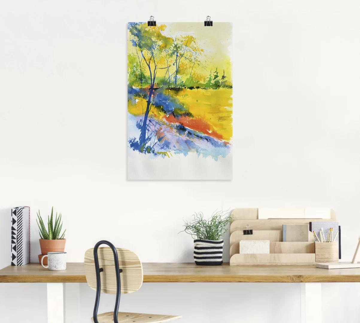 Artland Wandbild »Landschaft im Sonnenlicht«, Wald, (1 St.) günstig online kaufen