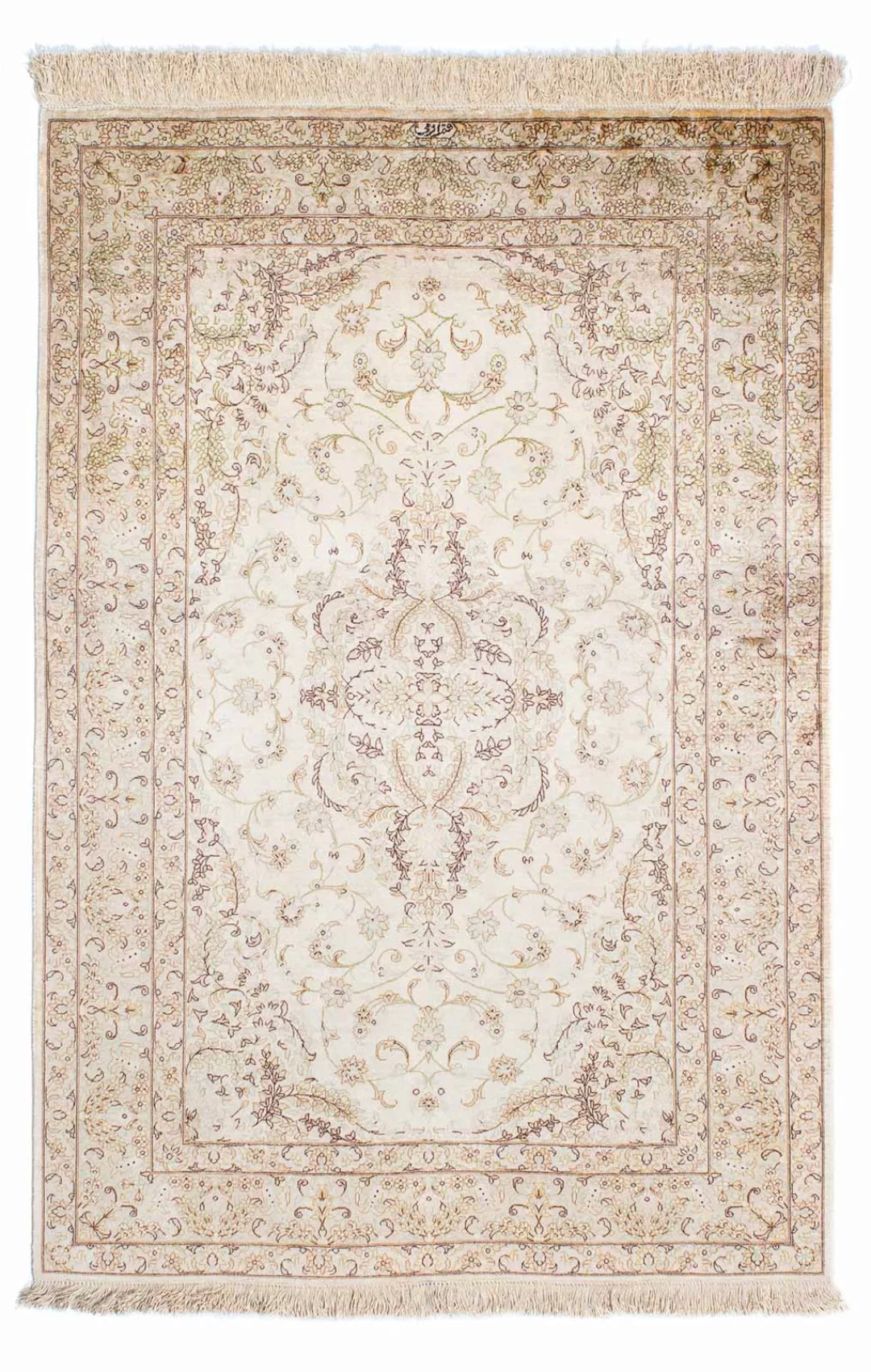 morgenland Orientteppich »Perser - Ghom - 147 x 99 cm - beige«, rechteckig, günstig online kaufen