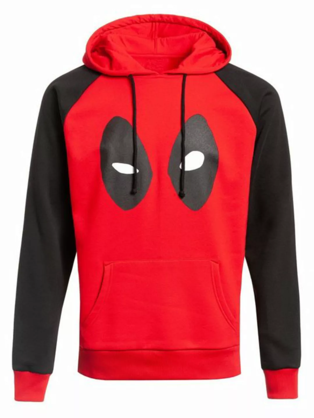 Deadpool Eyes Herren Kapuzenpullover rot/schwarz günstig online kaufen