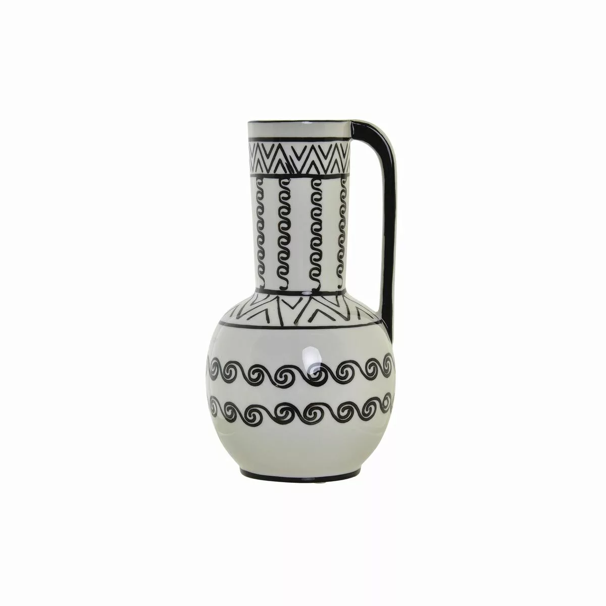 Vase Dkd Home Decor Porzellan Schwarz Weiß Kolonial (15 X 15 X 28 Cm) günstig online kaufen
