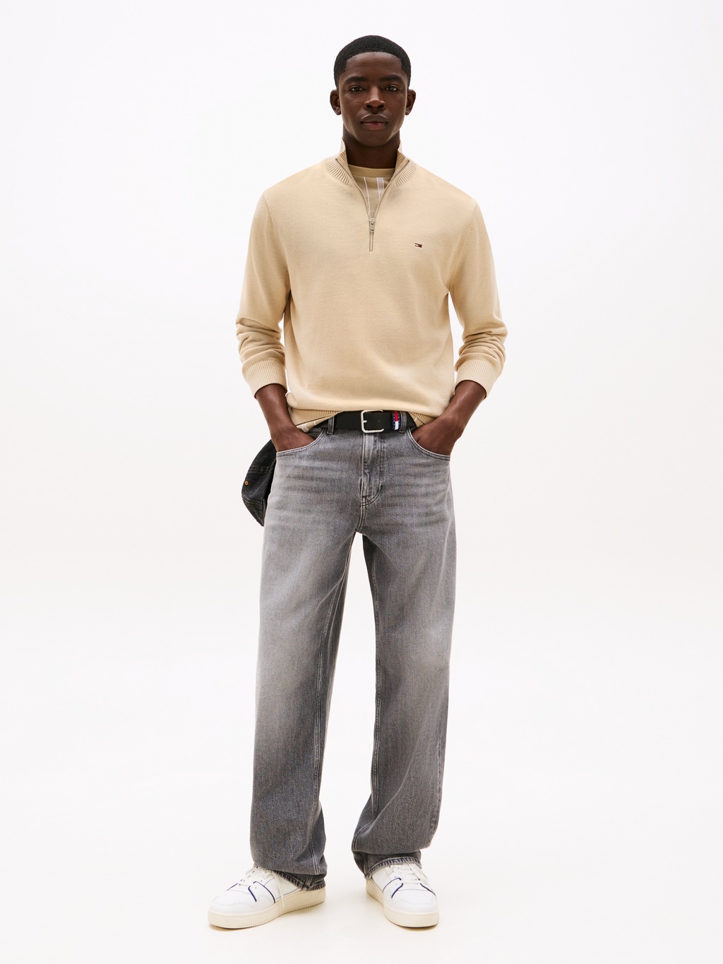 Tommy Jeans Strickpullover "TJM SLM ESS LIGHT ¼ ZIP SWTR EXT", Mit Rundhals günstig online kaufen