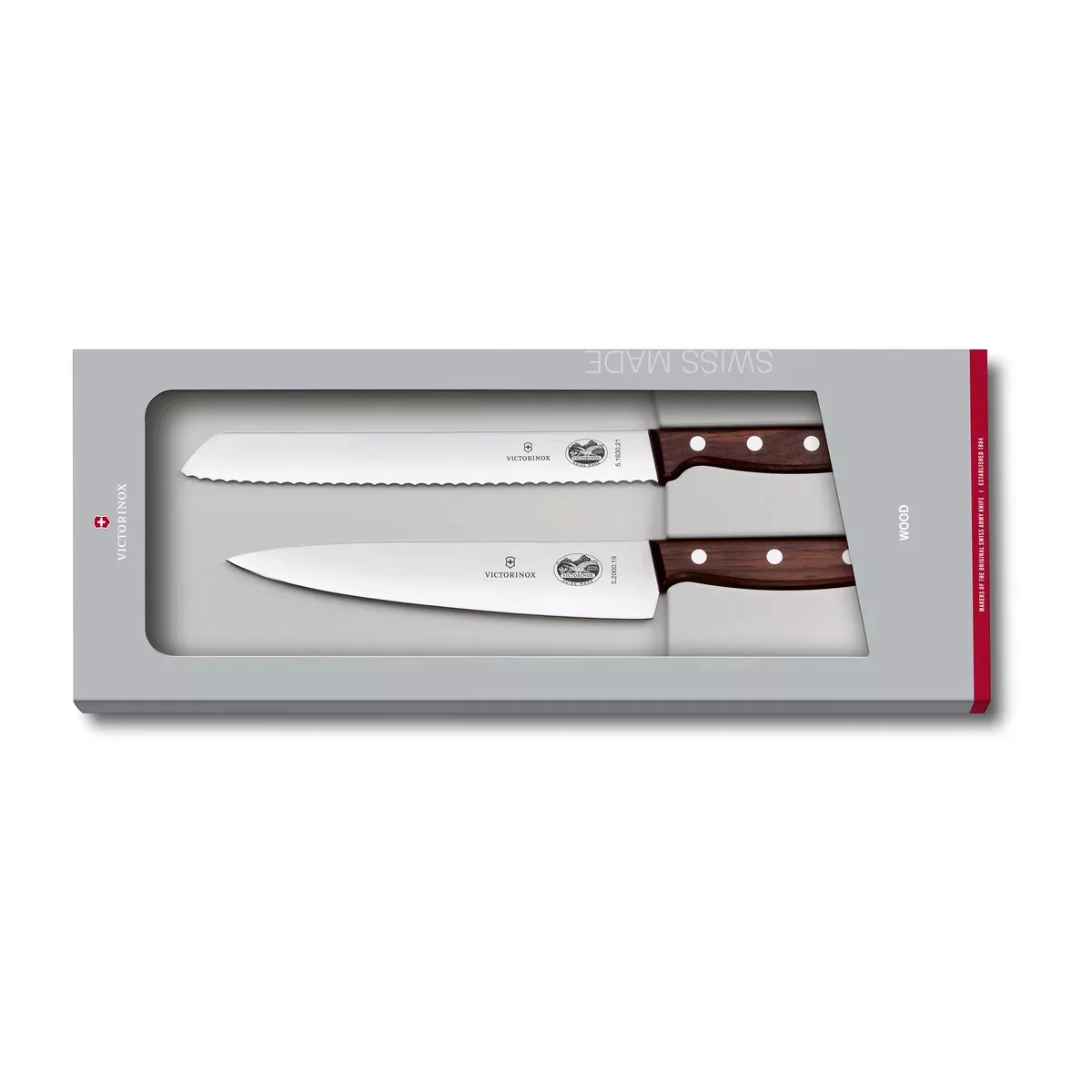 Wood Messerset Brotmesser & Küchenmesser Edelstahl-Ahorn günstig online kaufen