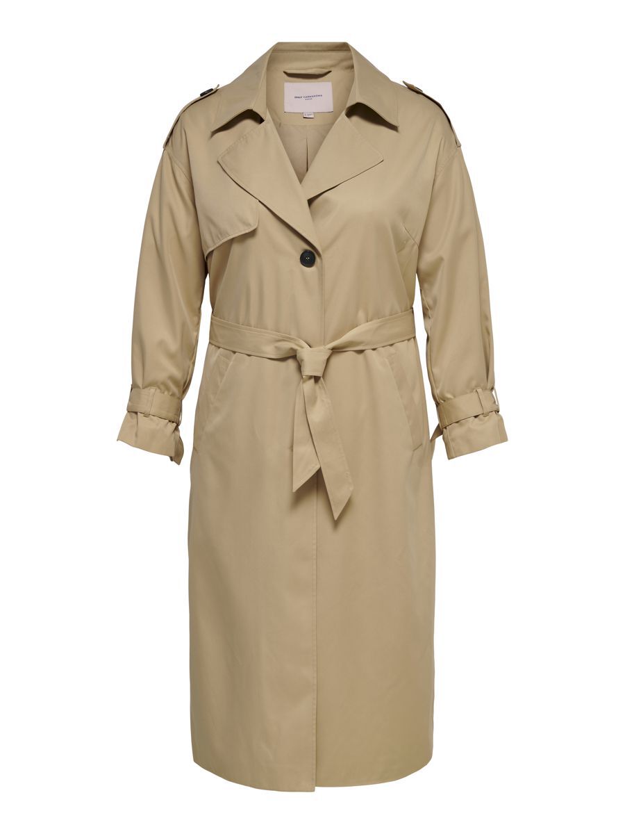 ONLY Klassischer Curvy- Trenchcoat Damen Beige günstig online kaufen