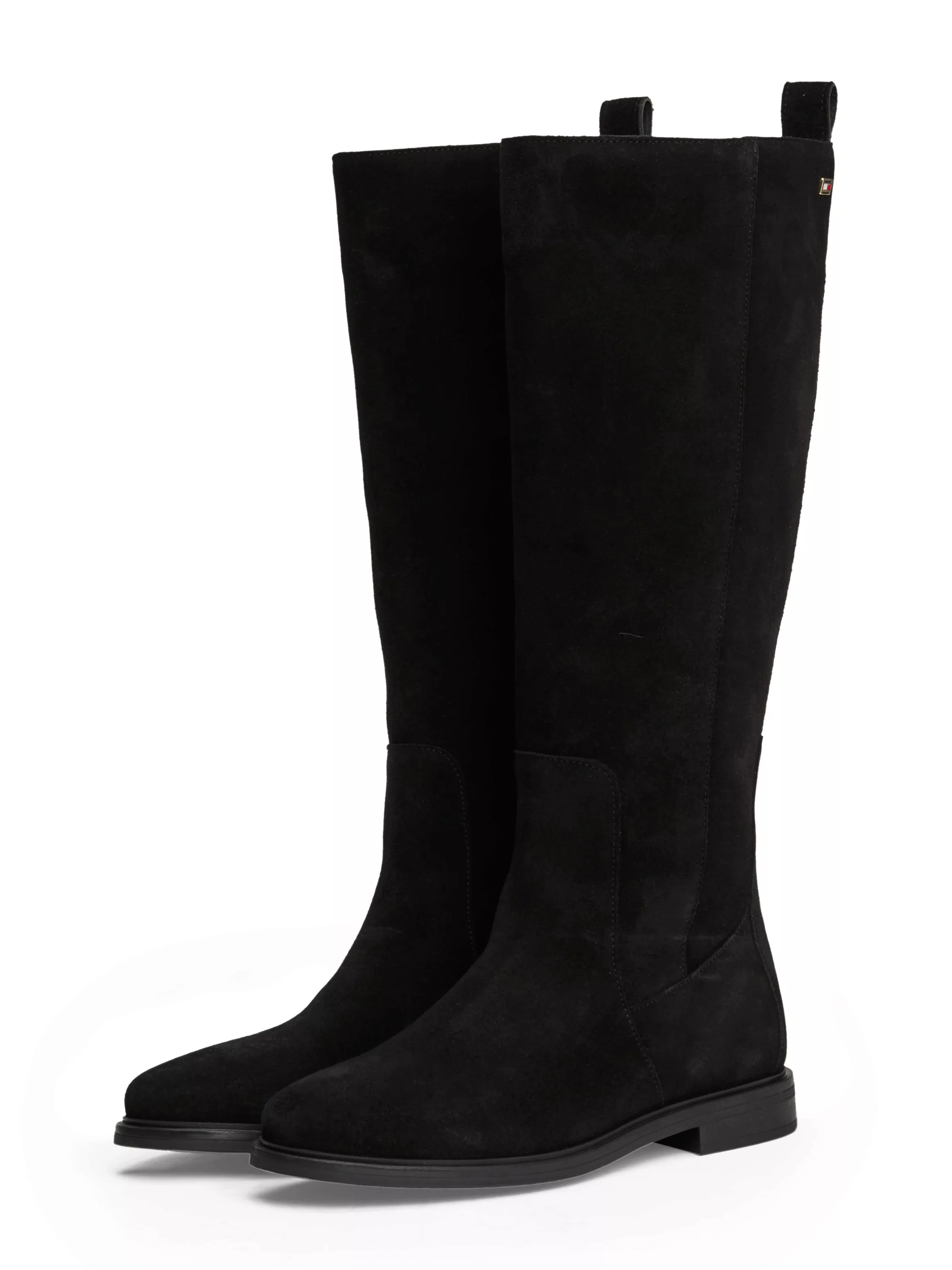 Tommy Hilfiger Stiefel "FLAG SUEDE LONG BOOT ZIP", Blockabstz, Langschaftst günstig online kaufen