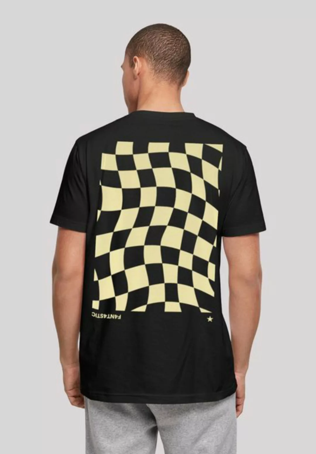 F4NT4STIC T-Shirt Wavy Schach Muster Print günstig online kaufen