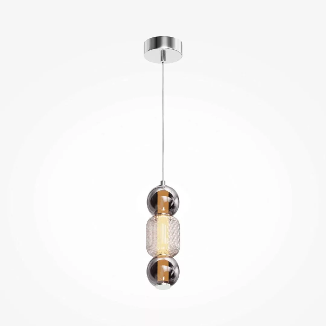 LED Pendelleuchte Drop in Chrom und Transparent 16W 2000lm günstig online kaufen