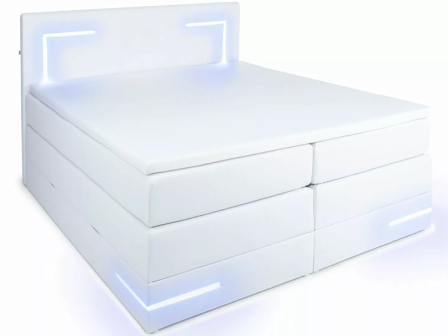 wonello Boxspringbett Lights 2.0, mit LED Beleuchtung und Topper, wahlweise günstig online kaufen