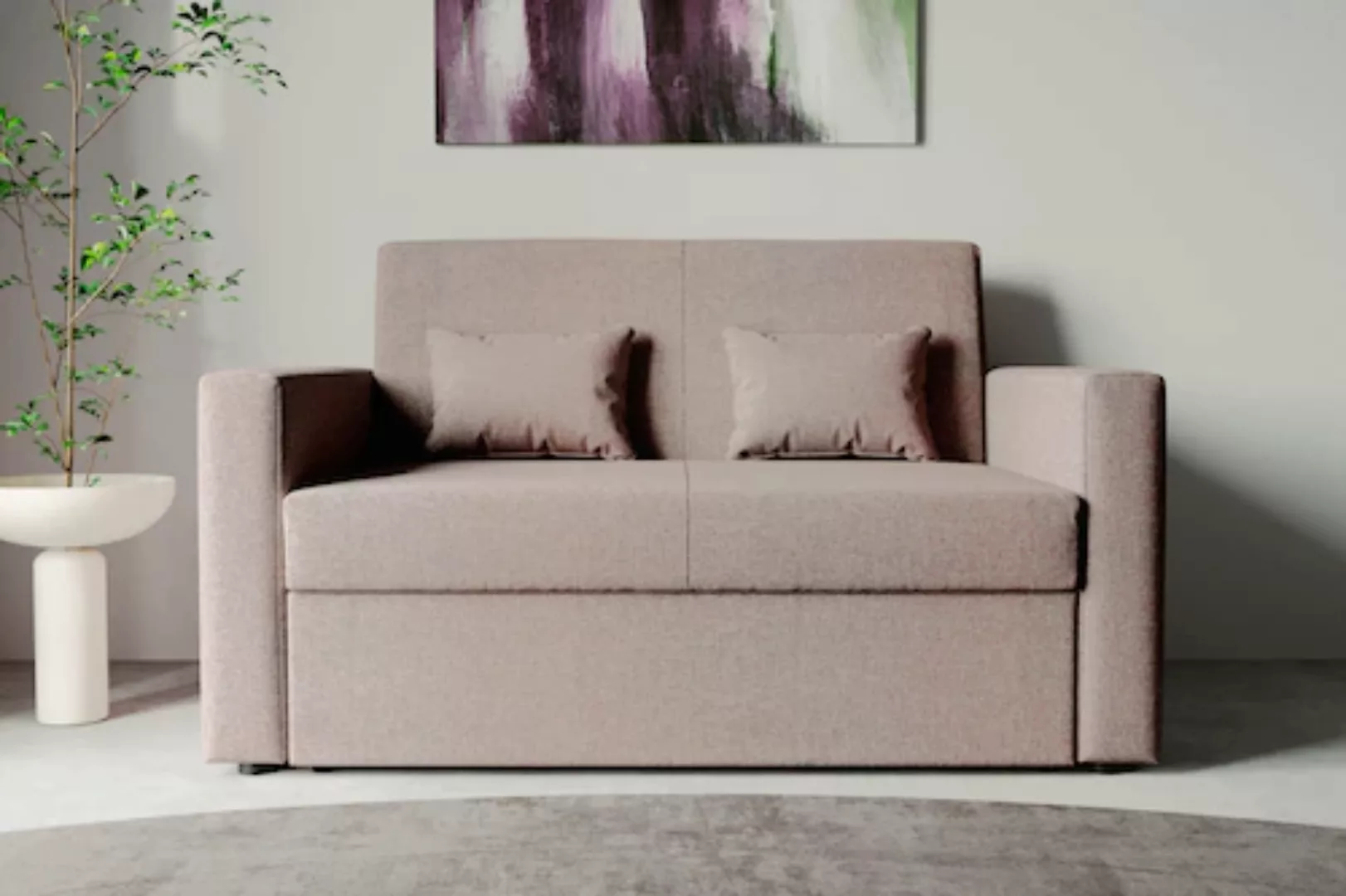 INOSIGN Schlafsofa "Ravena, Breite 146 cm, mit Bettfunktion", kompaktes 2-S günstig online kaufen