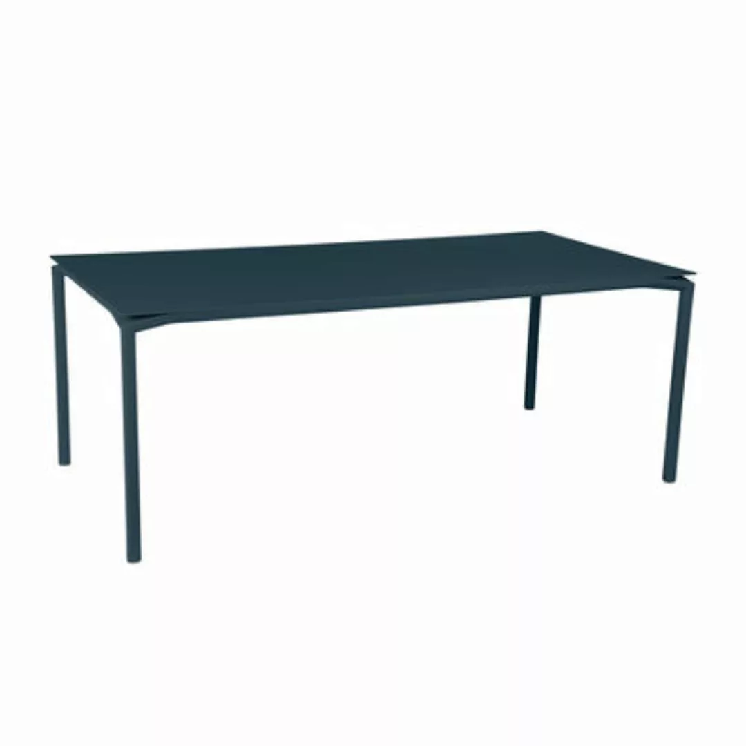 rechteckiger Tisch Calvi metall blau / 195 x 95 cm - Aluminium / 10 bis 12 günstig online kaufen