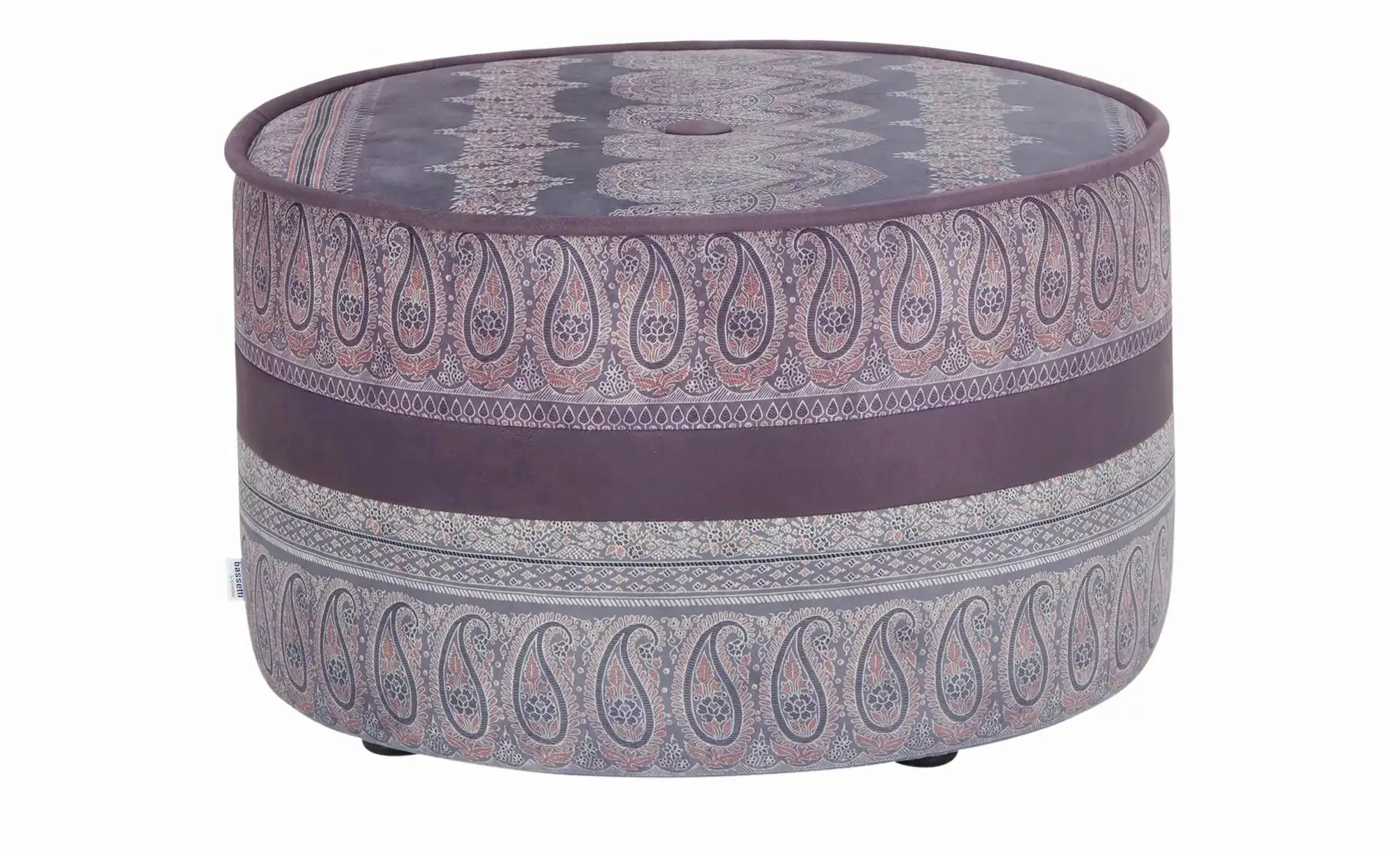 bassetti by SCHRÖNO Pouf aus Velours Tino ¦ lila/violett ¦ Maße (cm): H: 39 günstig online kaufen