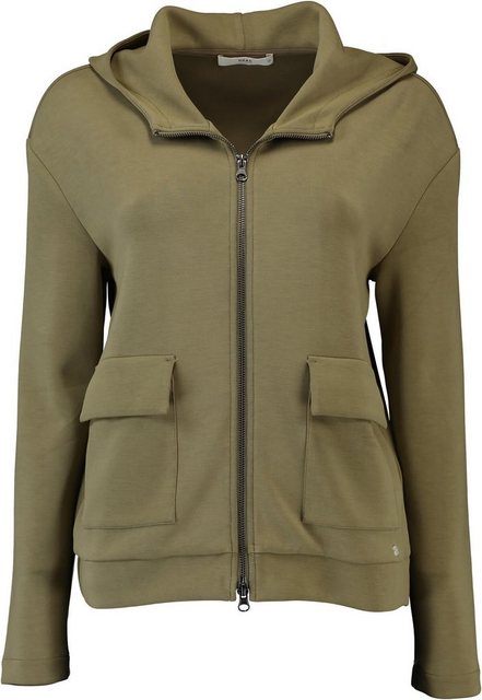 Brax Sweatjacke BRAX Sweatjacke Berit khaki in neuartiger Cupro-Qualität günstig online kaufen